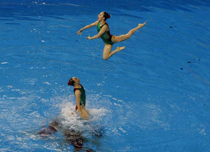 17a edizione degli Asian Games. Squadra giapponese di nuoto sincronizzato durante la finale (Reuters)